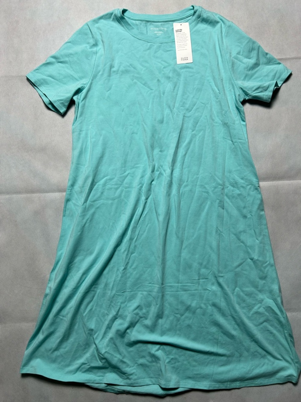 Eileen Fisher oversized light blue t-shirt dress NWT